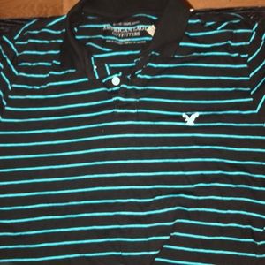 American Eagle Striped Shirt in Large